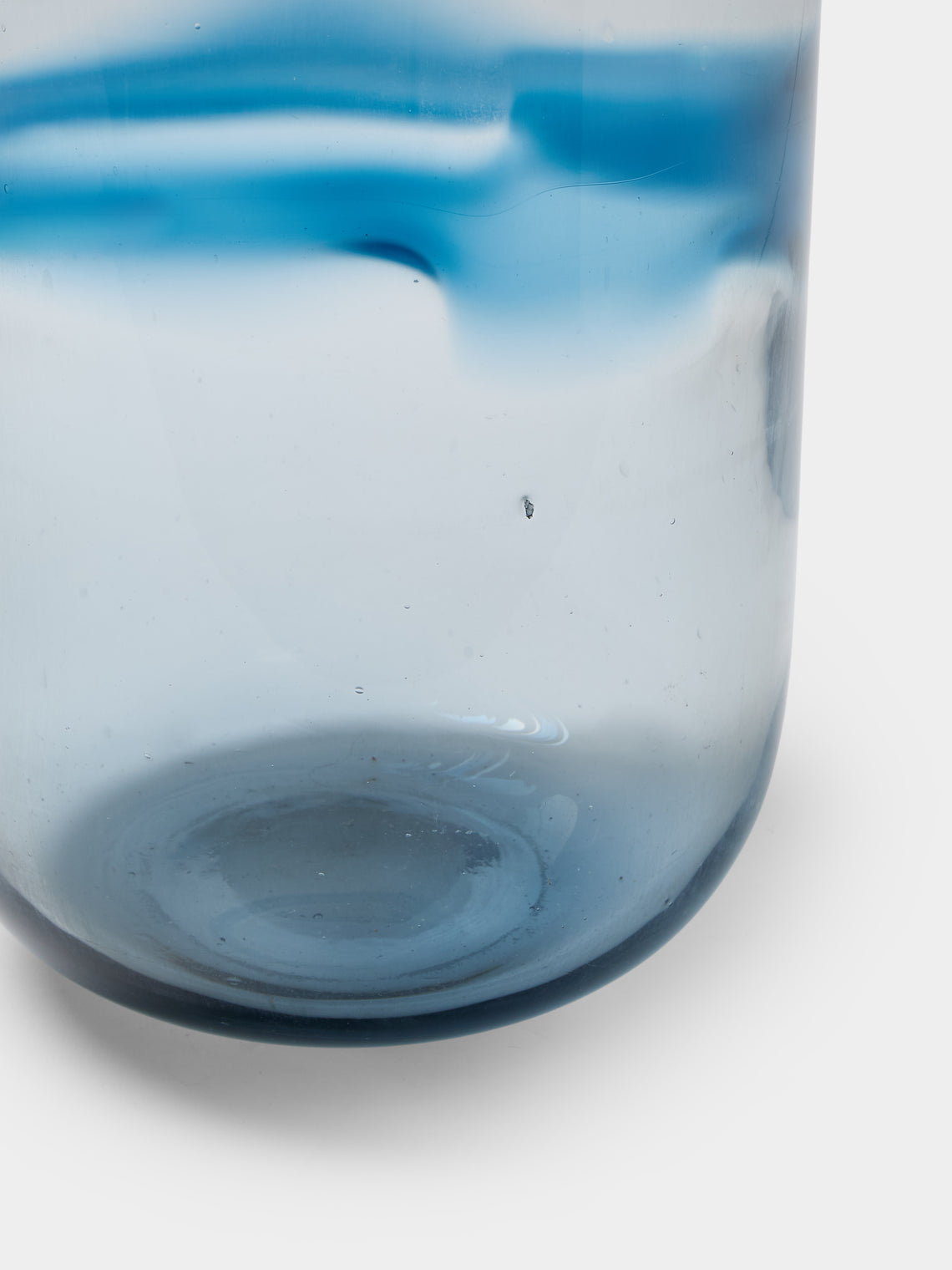 Antique and Vintage - 1980s Murano Glass Vase (13.5in/34cm) - Blue - ABASK