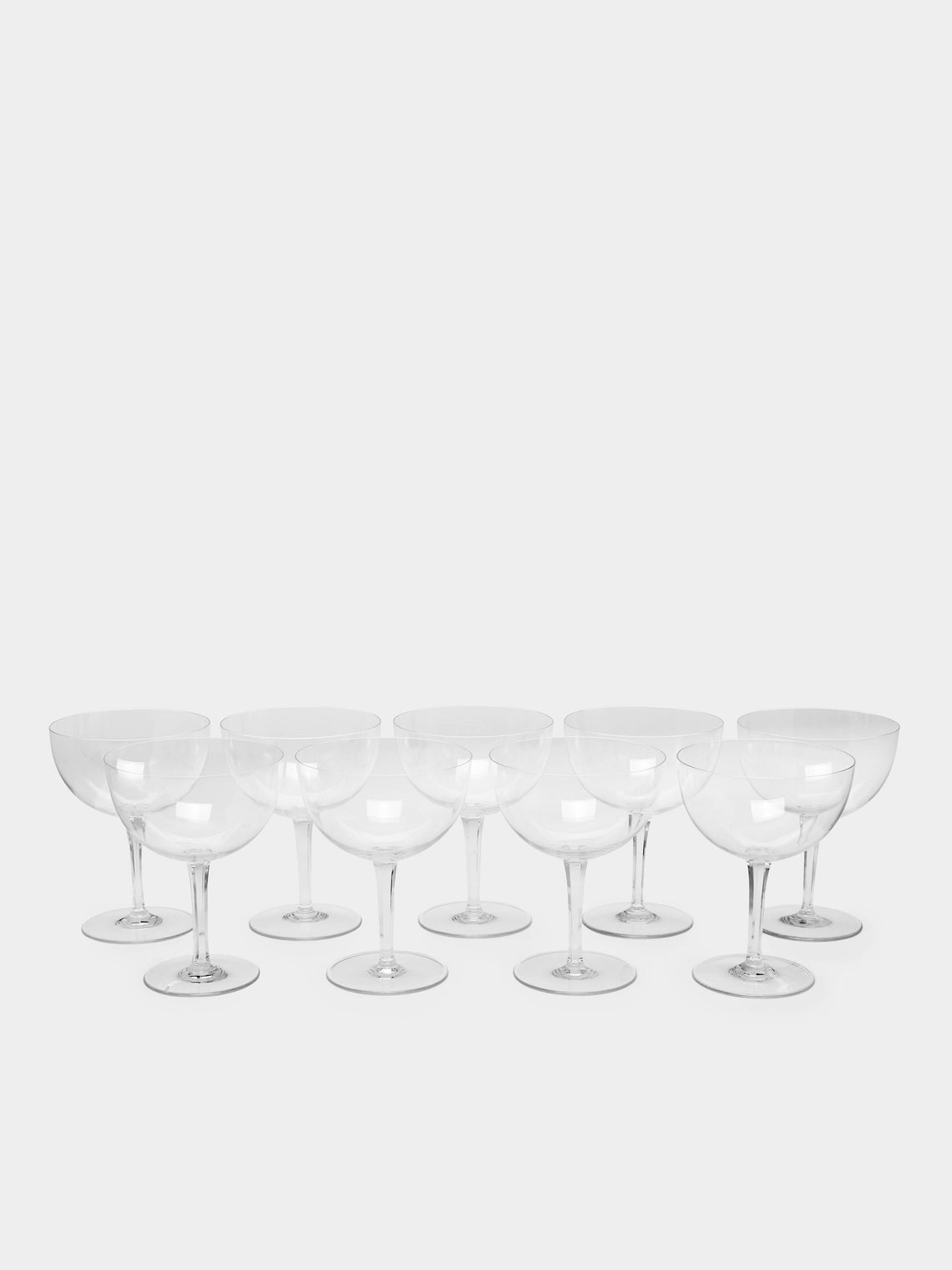 Antique and Vintage - 1930s Baccarat Crystal Large Coupes (Set of 9) -  - ABASK