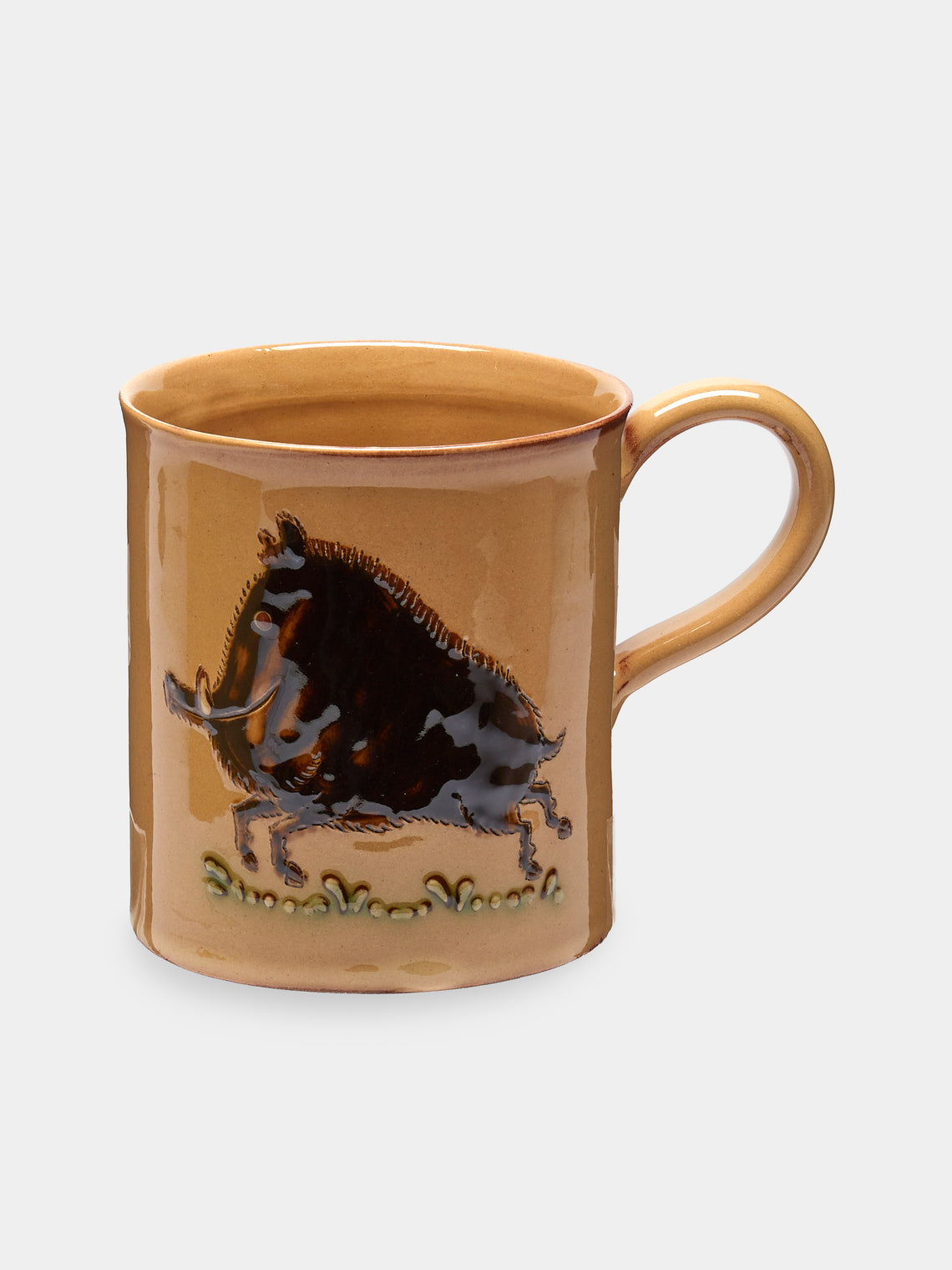 Poterie d’Évires - Animals Hand-Painted Ceramic Mugs (Set of 6) - Cream - ABASK