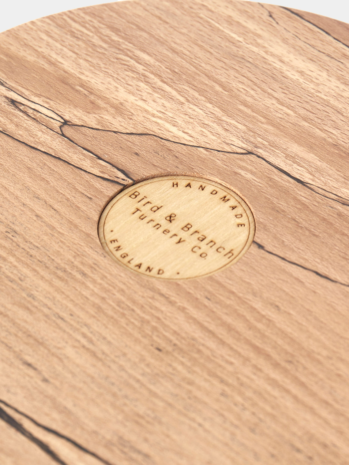 Bird & Branch - Spalted Beech Wood Raised Platter - Natural - ABASK