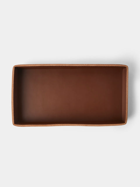 Rabitti 1969 - Todi Leather Valet Tray (10in/25cm) - Brown - ABASK - 