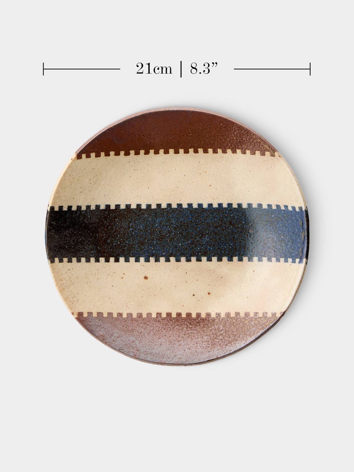 Makidani-gama - No. 2 Nerikomi Ceramic Dessert / Side Plates – 8in/21cm (Set of 5) - Multiple - ABASK