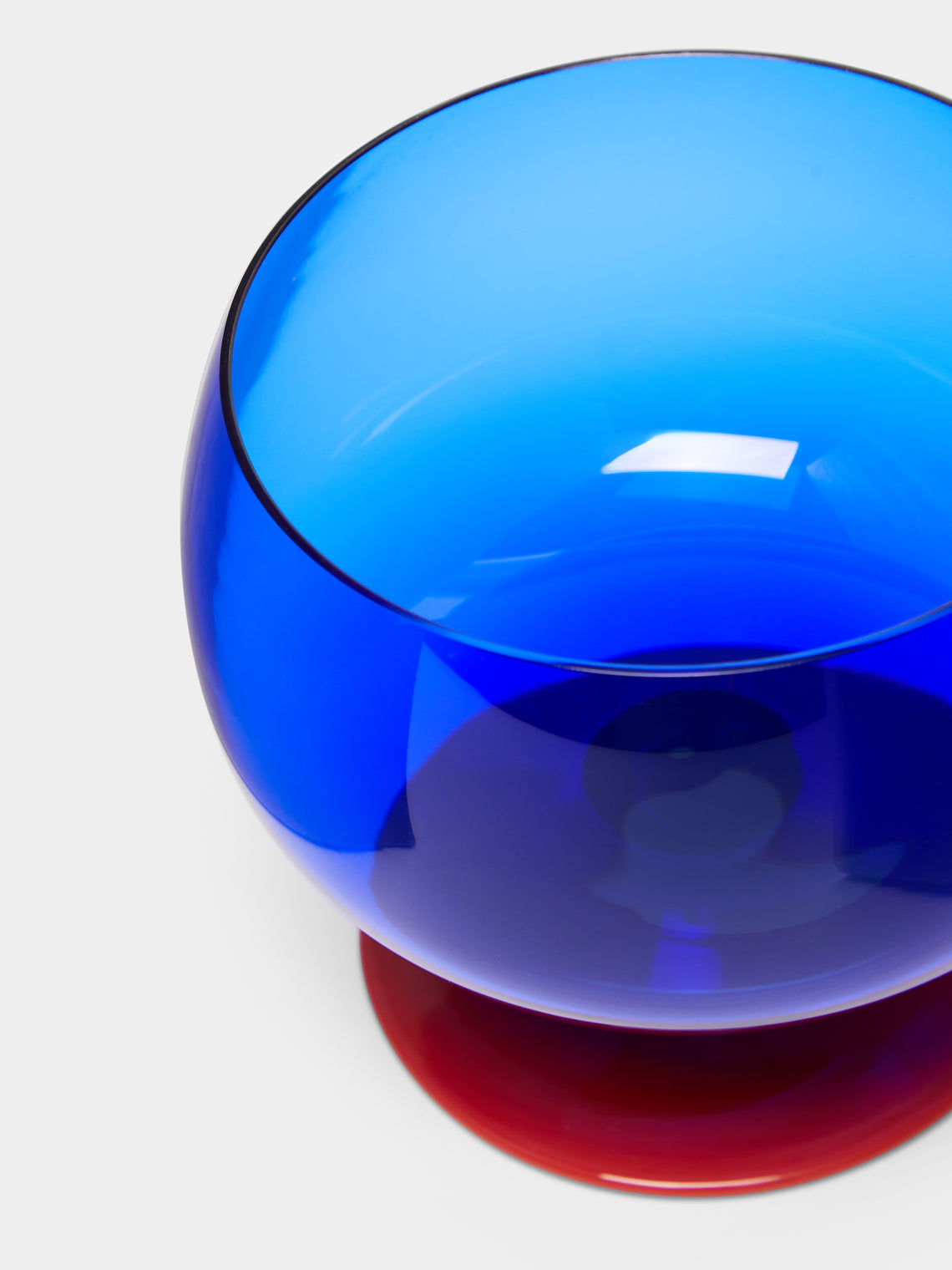 NasonMoretti - Archive Revival 1970 Hand-Blown Murano Glass Bicolor Champagne Coupes (Set of 2) - Blue - ABASK