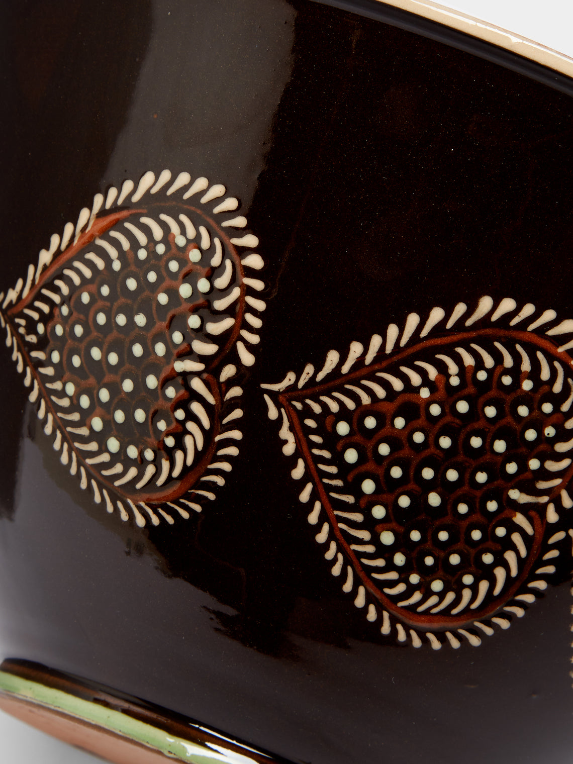 Poterie d’Évires - Hearts Hand-Painted Ceramic Salad Bowl -  - ABASK