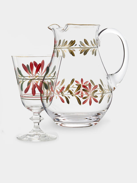 Los Vasos de Agua Clara - Zermatt Hand-Painted Glass Collection - Red - ABASK - 