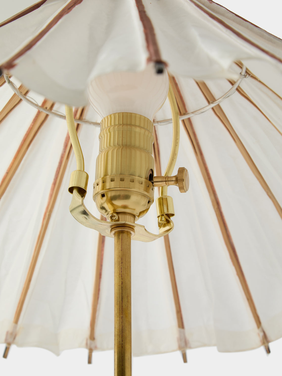 Tennant New York - Vintage Parasol, Bamboo and Coconut Table Lamp - Beige - ABASK