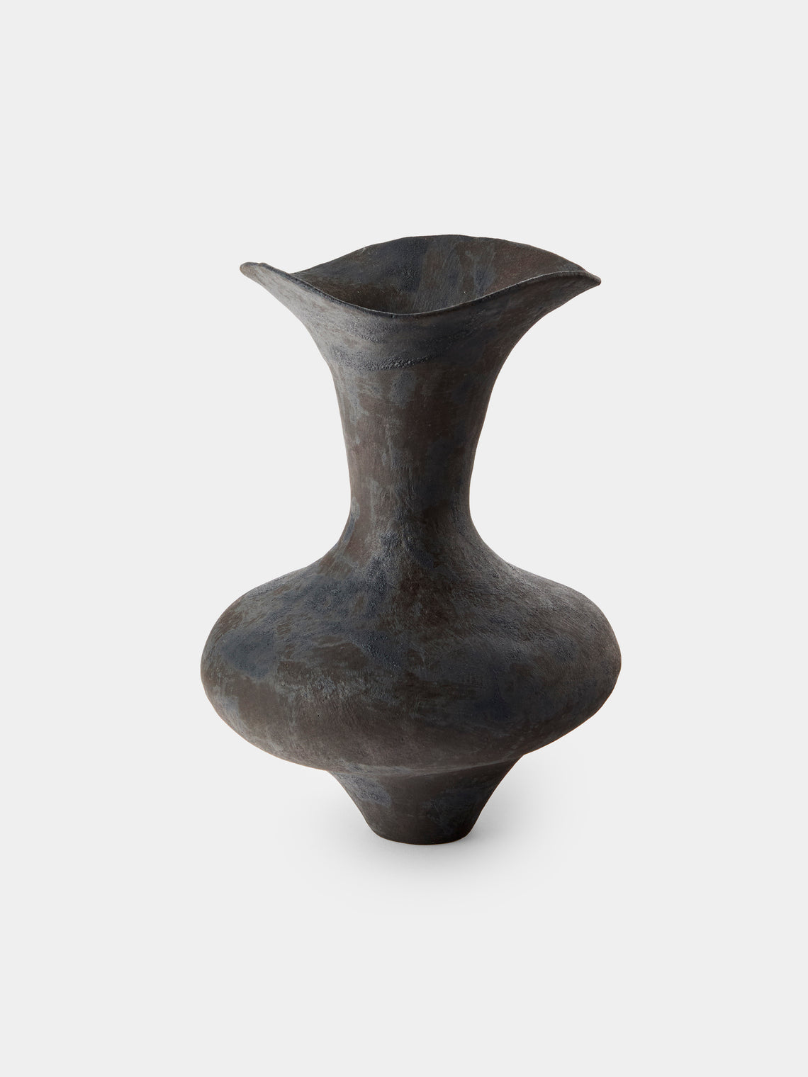 By Raffaella - Giulietta Hand-Coiled Stoneware Vase (10in/25cm) - Black - ABASK - 