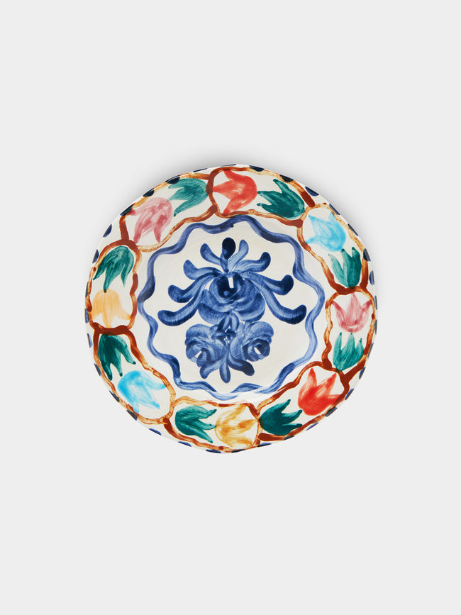 Zsuzsanna Nyul - Hand-Painted Ceramic Dessert Plate -  - ABASK - 