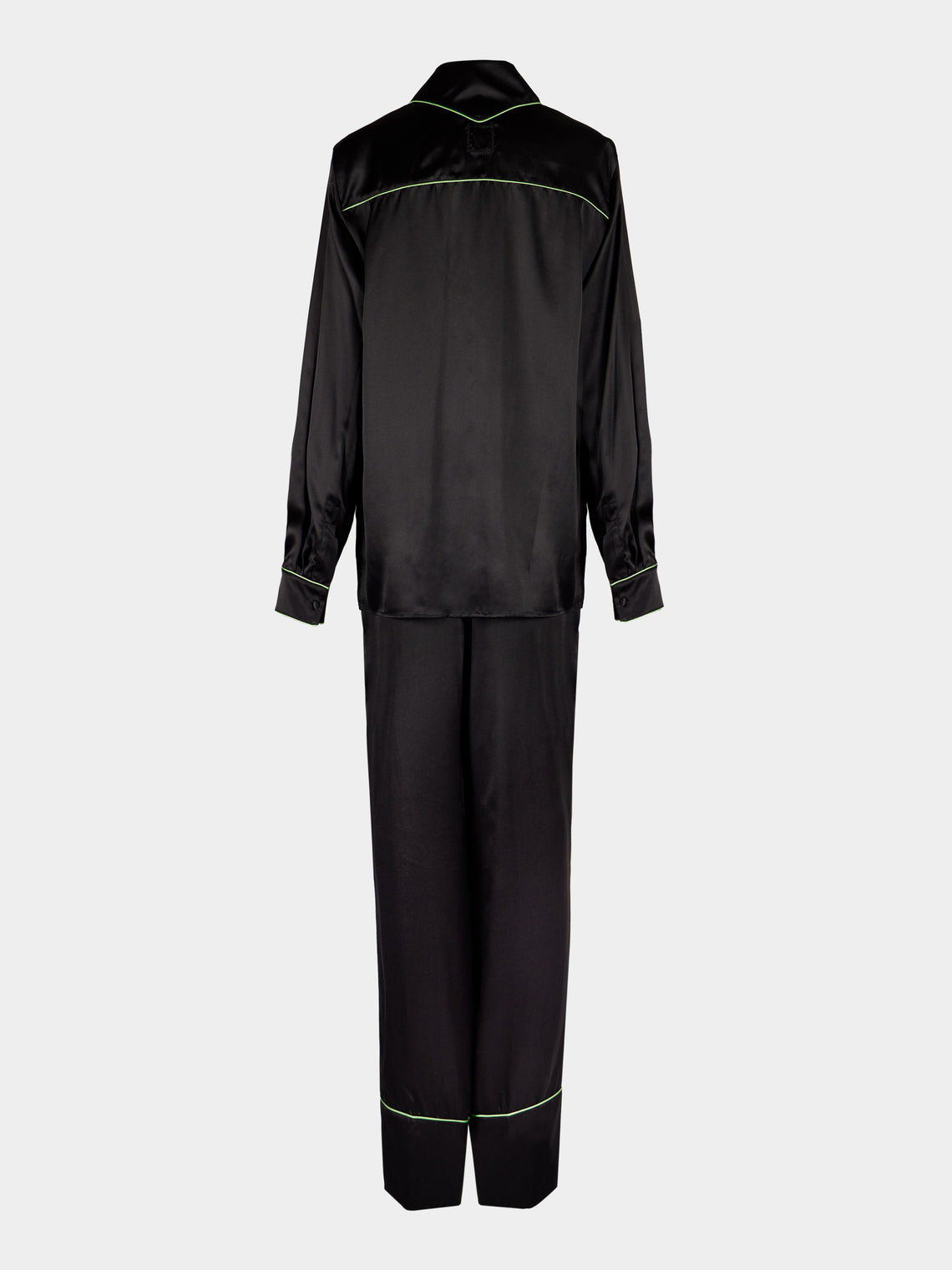 Dorso - Bandana Silk Pajama Set - Black - ABASK