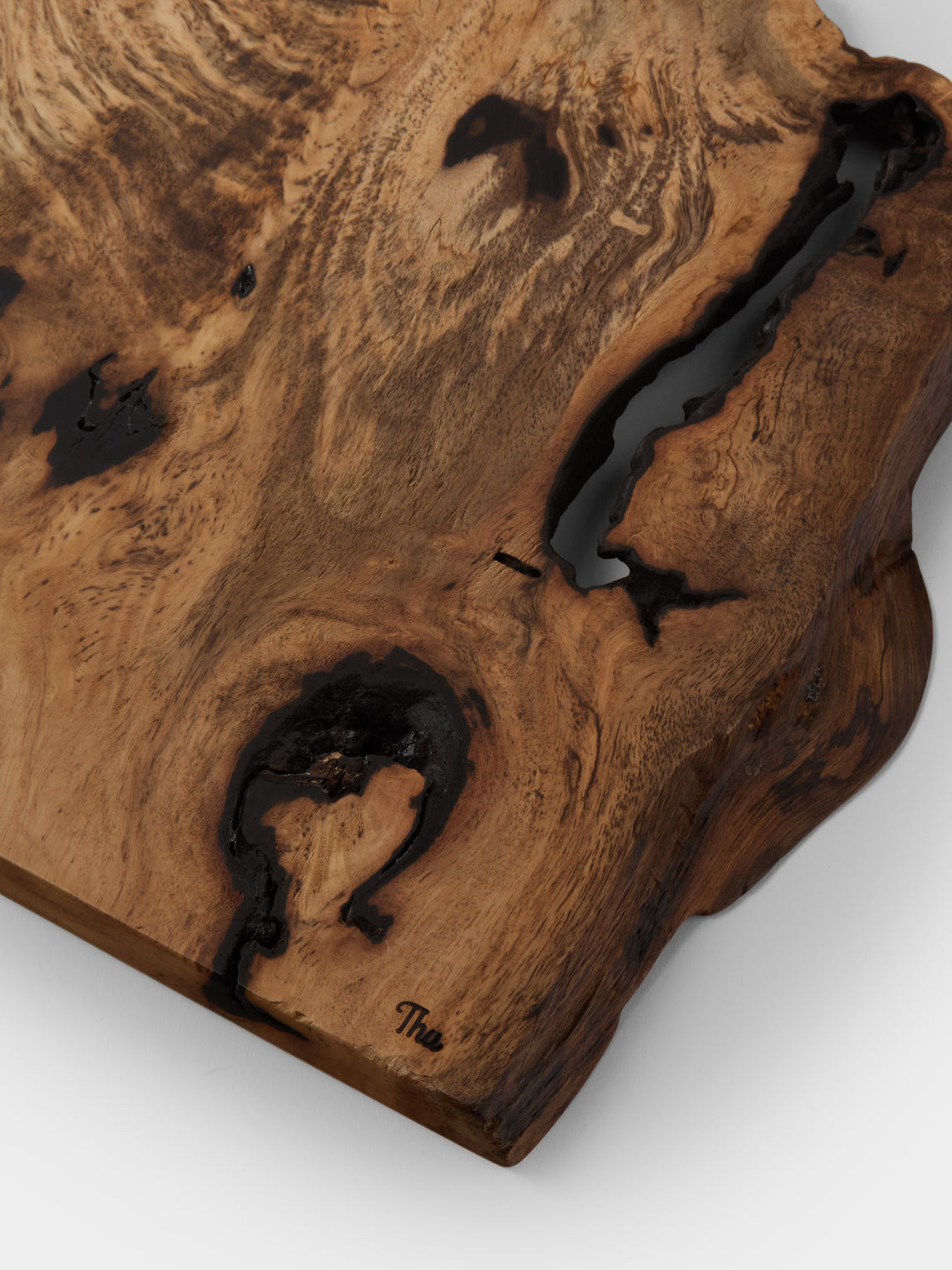 Thursday Furniture - Hand-Carved Black Persimmon Platter - Natural - ABASK