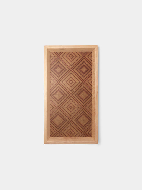 Mori Kougei - Poke Pau Rosa Wood Cutlery Tray (10.5in/26.5cm) - Brown - ABASK - 