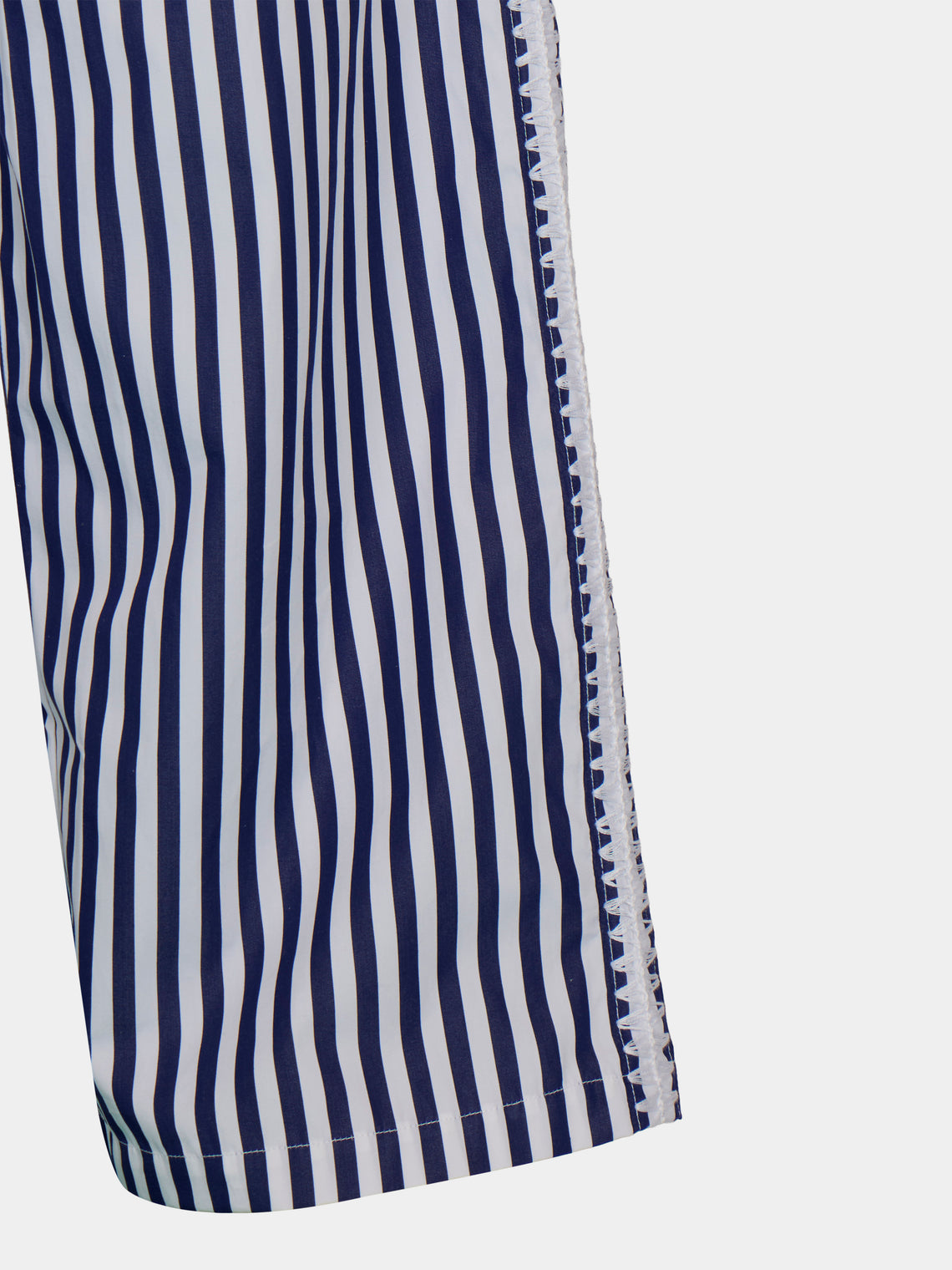 Sebline - Marocaine Hand-Embroidered Cotton Pajama Trousers | Size: M/L - Navy - ABASK