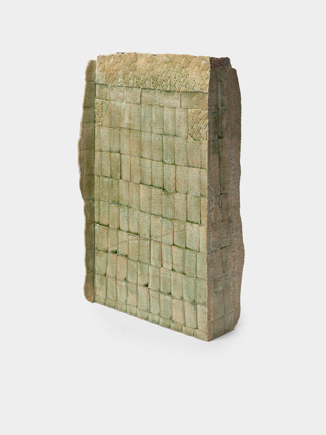 Ella Porter - Soft Sage Hand-Built Stoneware Vessel (15.5in/40cm) - Green - ABASK