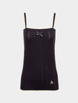B.B. Wallace - Chicago Cotton Pointelle Camisole Top | Size: S - Black - ABASK - 