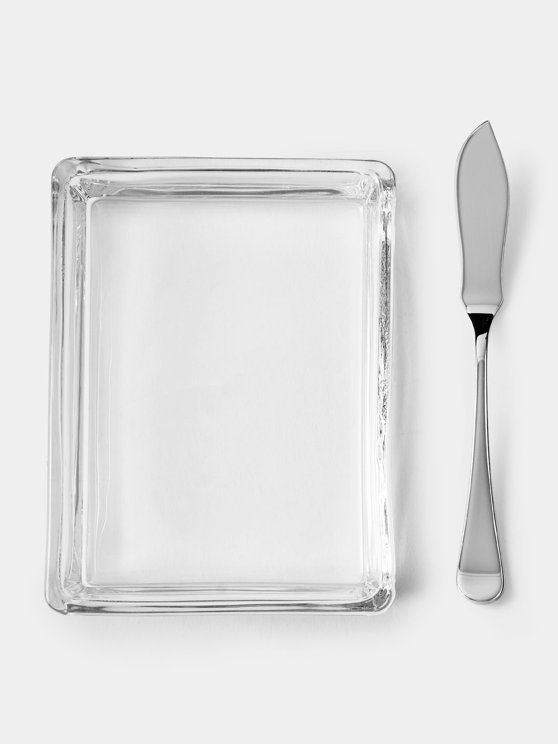 Greggio - English Silver-Plated Butter Dish with Knife - Silver - ABASK - 