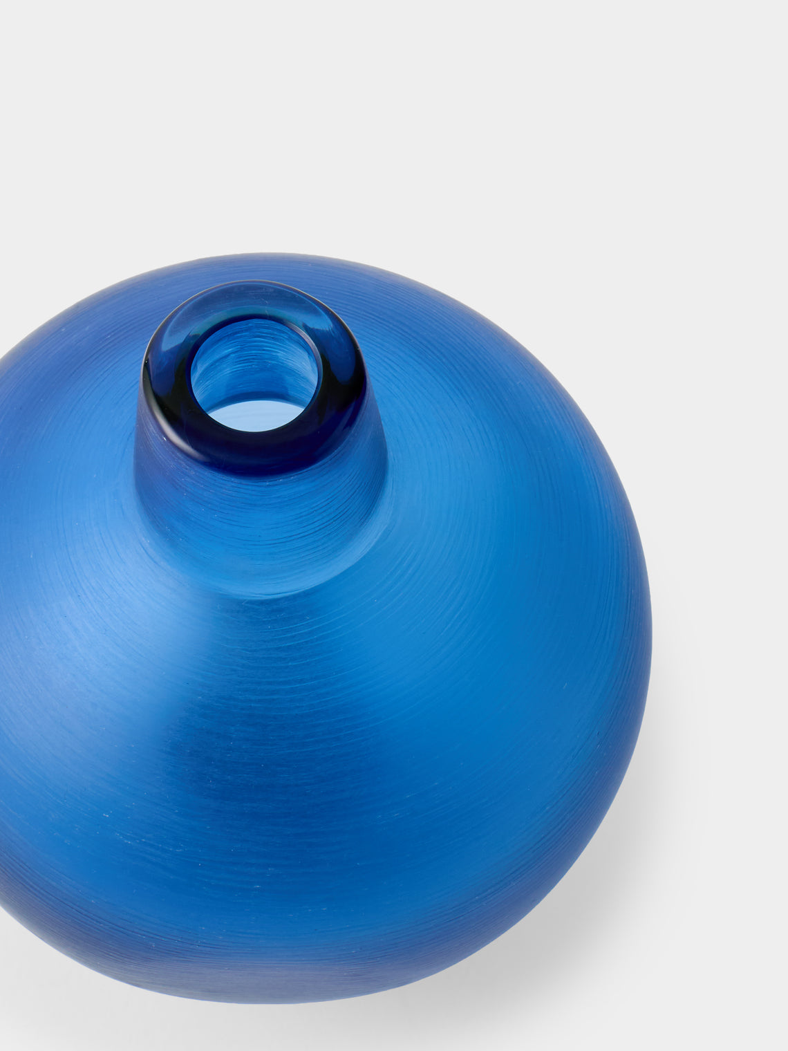 Venini - 1956 Paolo Venini Incise Murano Glass Bottle - Blue - ABASK