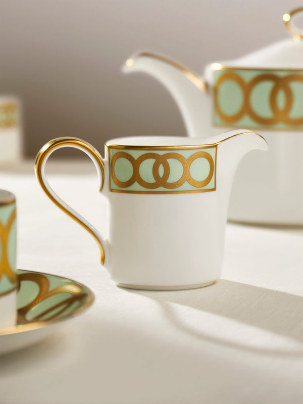 Royal Crown Derby - Riviera Dream Hand-Painted Bone China Creamer - Green - ABASK