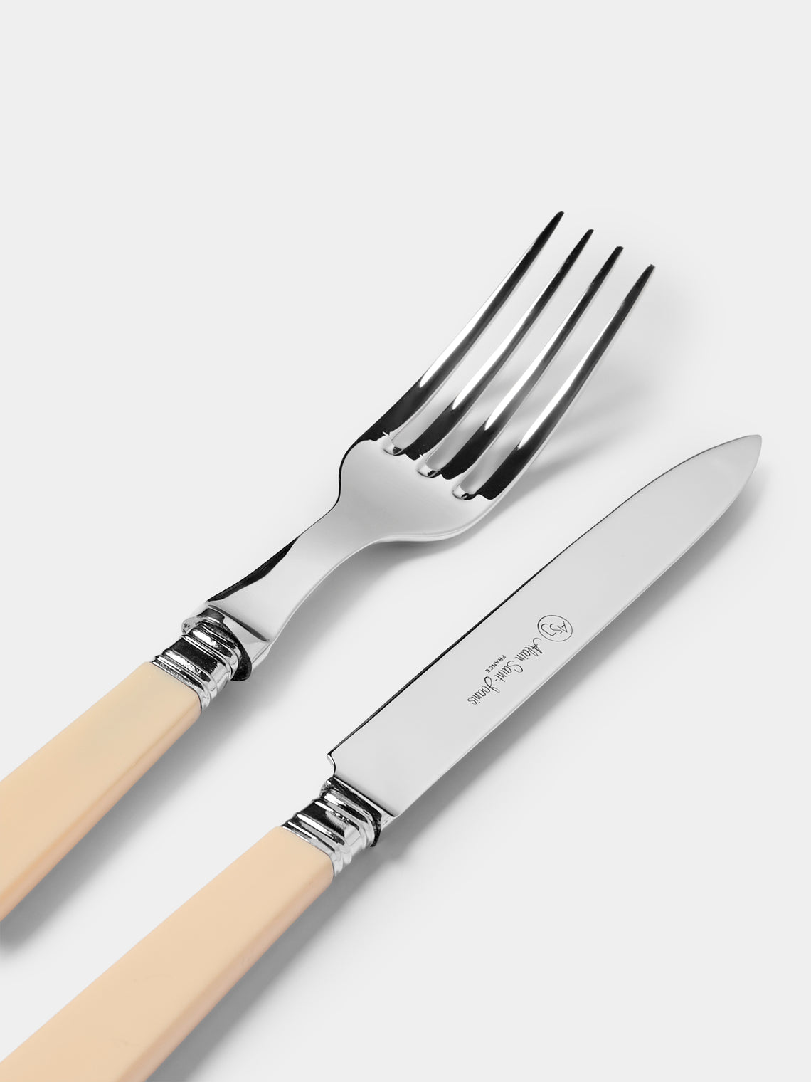 Alain Saint-Joanis - | Set of 4 Pieces | Joyau Resin Starter / Dessert Cutlery - Cream - ABASK