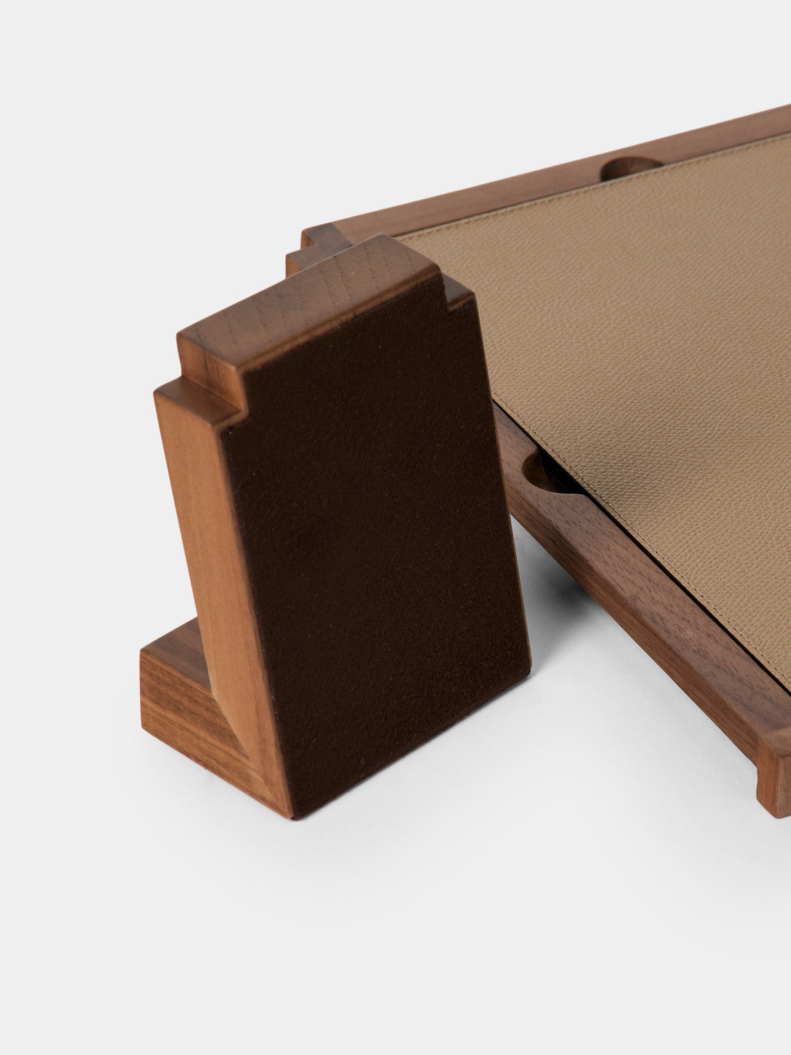 Giobagnara - Structura Leather and Wood Photo Frame (5x7") - Brown - ABASK