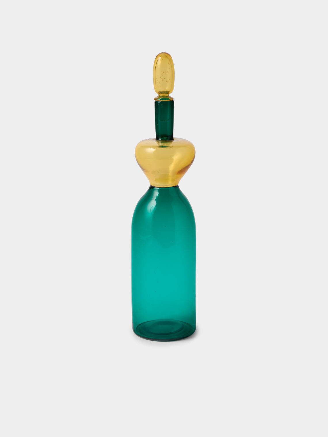 Antique and Vintage - 1989 Venini Murano Glass Bottle - Blue - ABASK - 