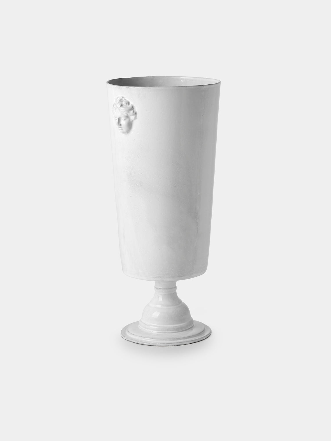 Astier de Villatte - Alexandre Hand-Glazed Ceramic Vase (16in/40.5cm) - White - ABASK