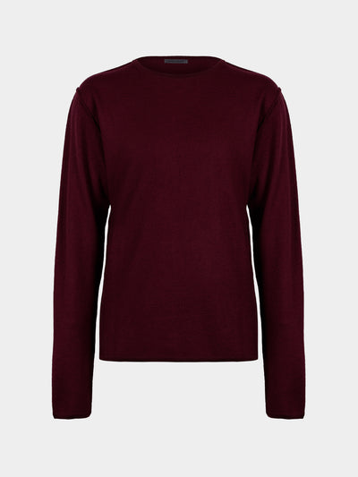 Denis Colomb - Fuzzy Brushed Cashmere Crew-Neck Sweater | Size: M - Red - ABASK - 