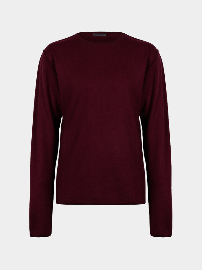 Denis Colomb - Fuzzy Brushed Cashmere Crew-Neck Sweater | Size: M - Red - ABASK - 