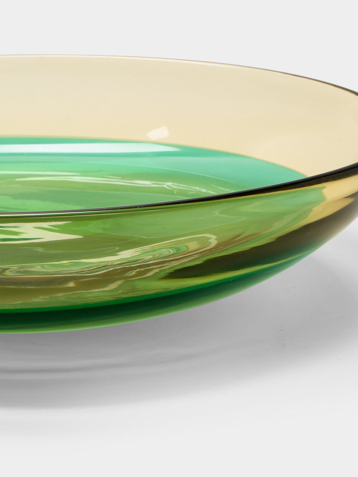 Antique and Vintage - 1960s Flavio Poli for Seguso Vetri d’Arte Murano Glass Centerpiece - Green - ABASK