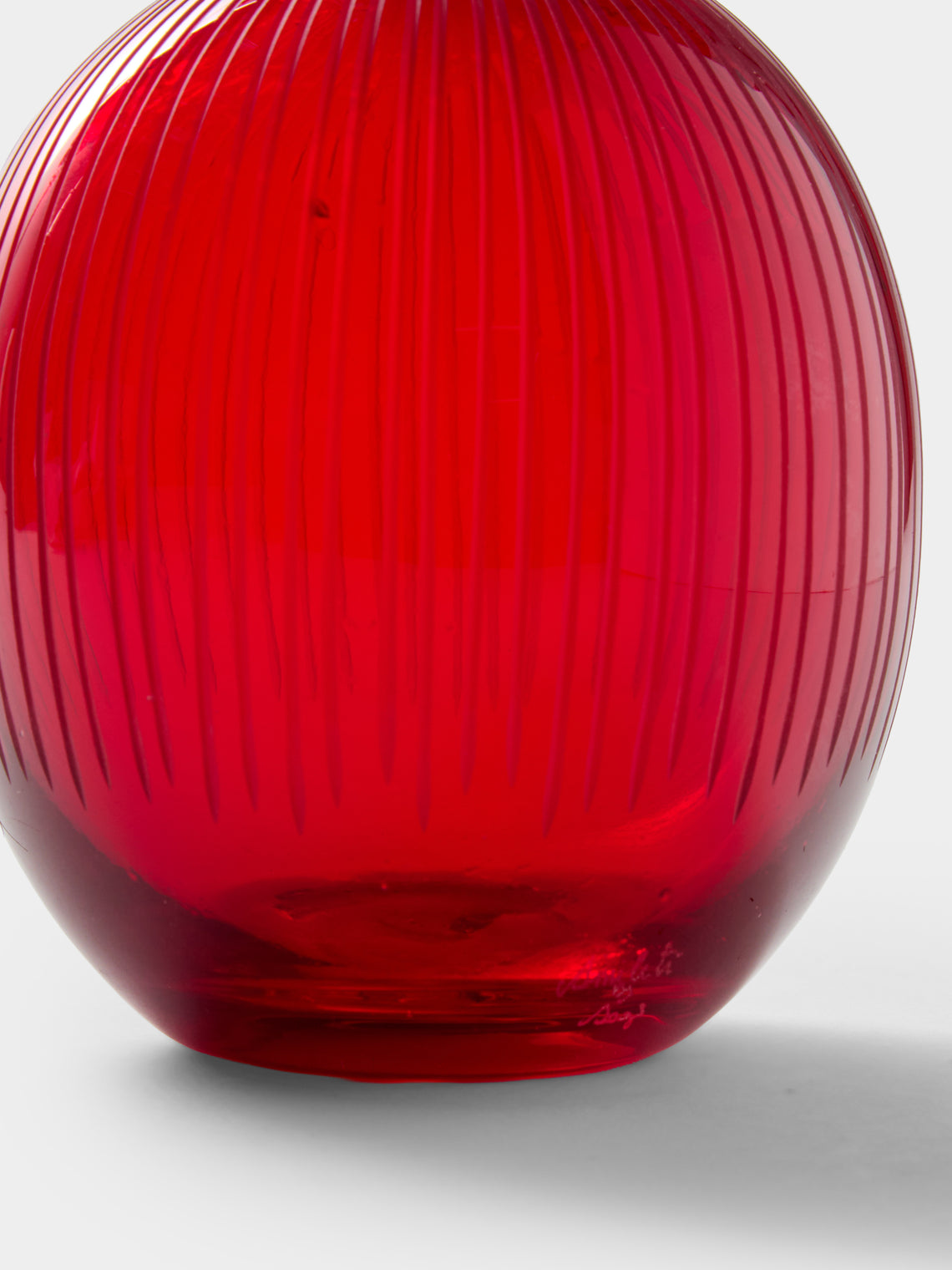 Antique and Vintage - 1960s Murano Glass Bud Vase (5in/13cm) - Red - ABASK
