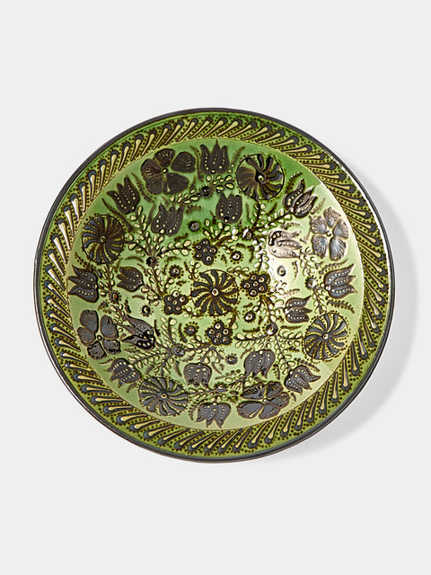 Poterie d’Évires - Flowers Hand-Painted Ceramic Large Breakfast Serving Bowl -  - ABASK - 