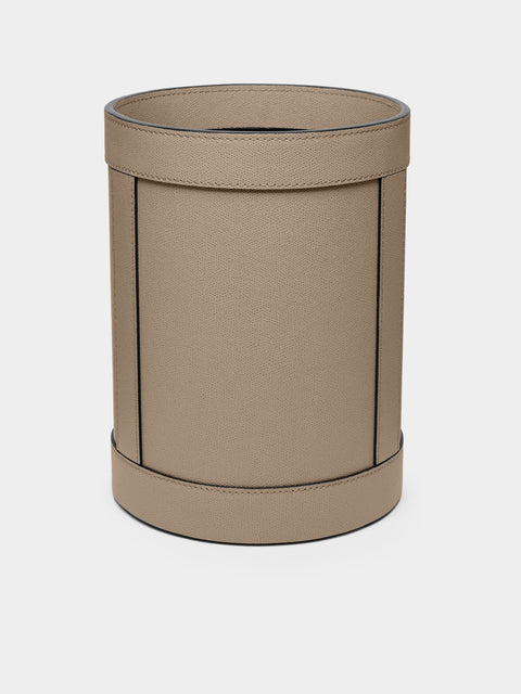 Giobagnara - Otto Leather Bin - Taupe - ABASK - 