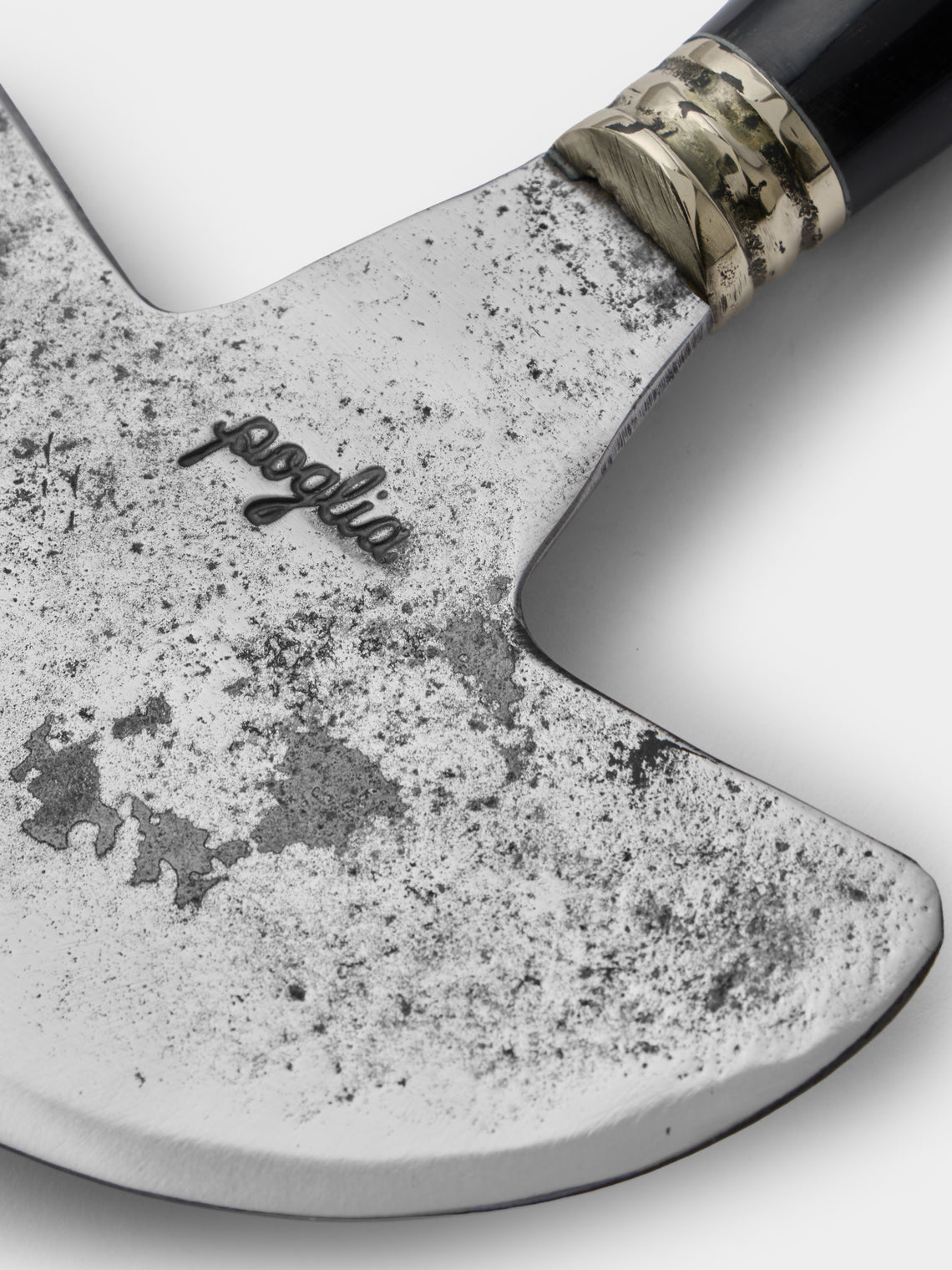 Poglia - Half Moon Horn and Bone Knife - Black - ABASK