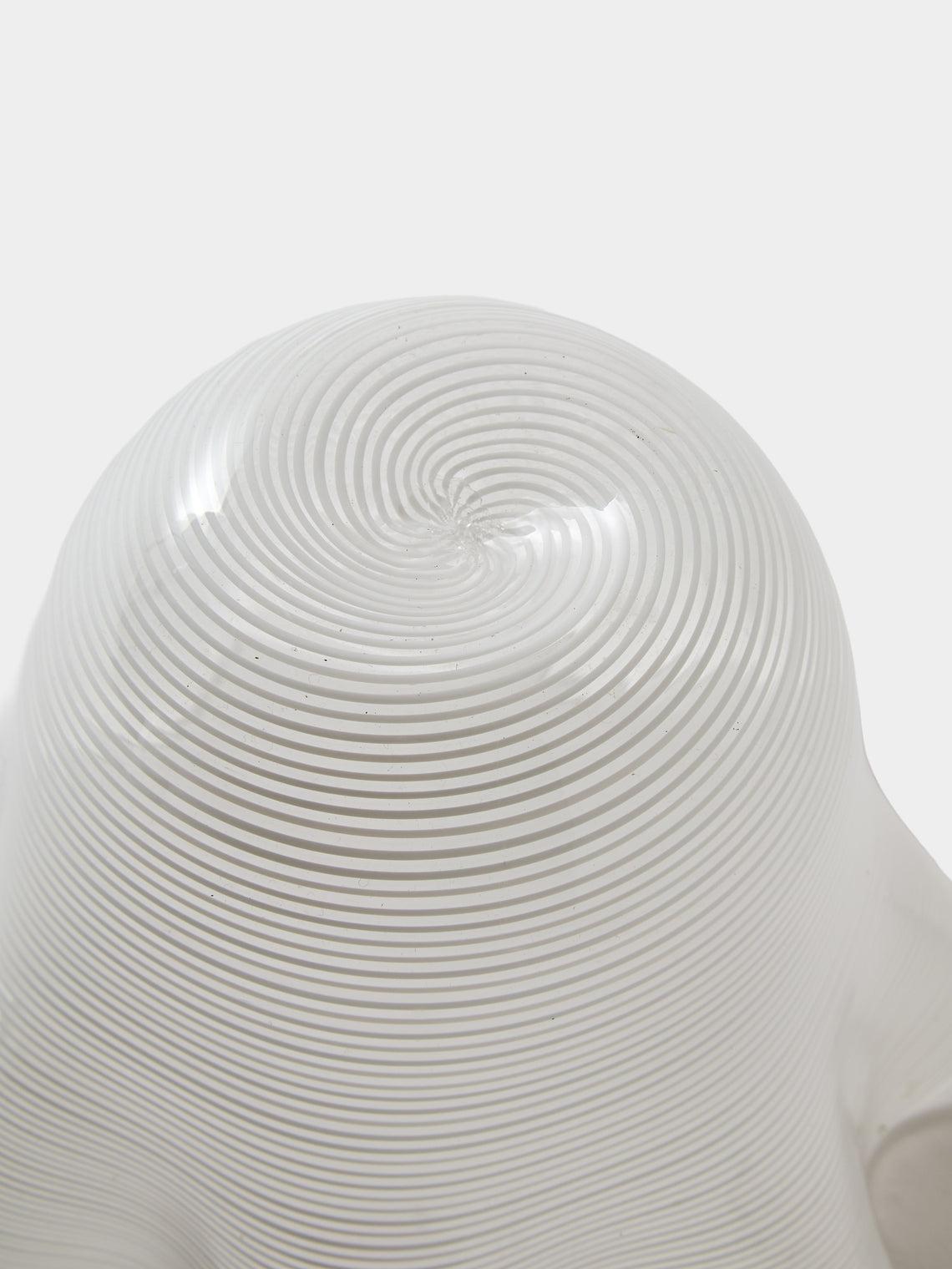 Antique and Vintage - 1983 Zanellato/Bortotto Filigrana Glass Vase (6.5in/17cm) - White - ABASK