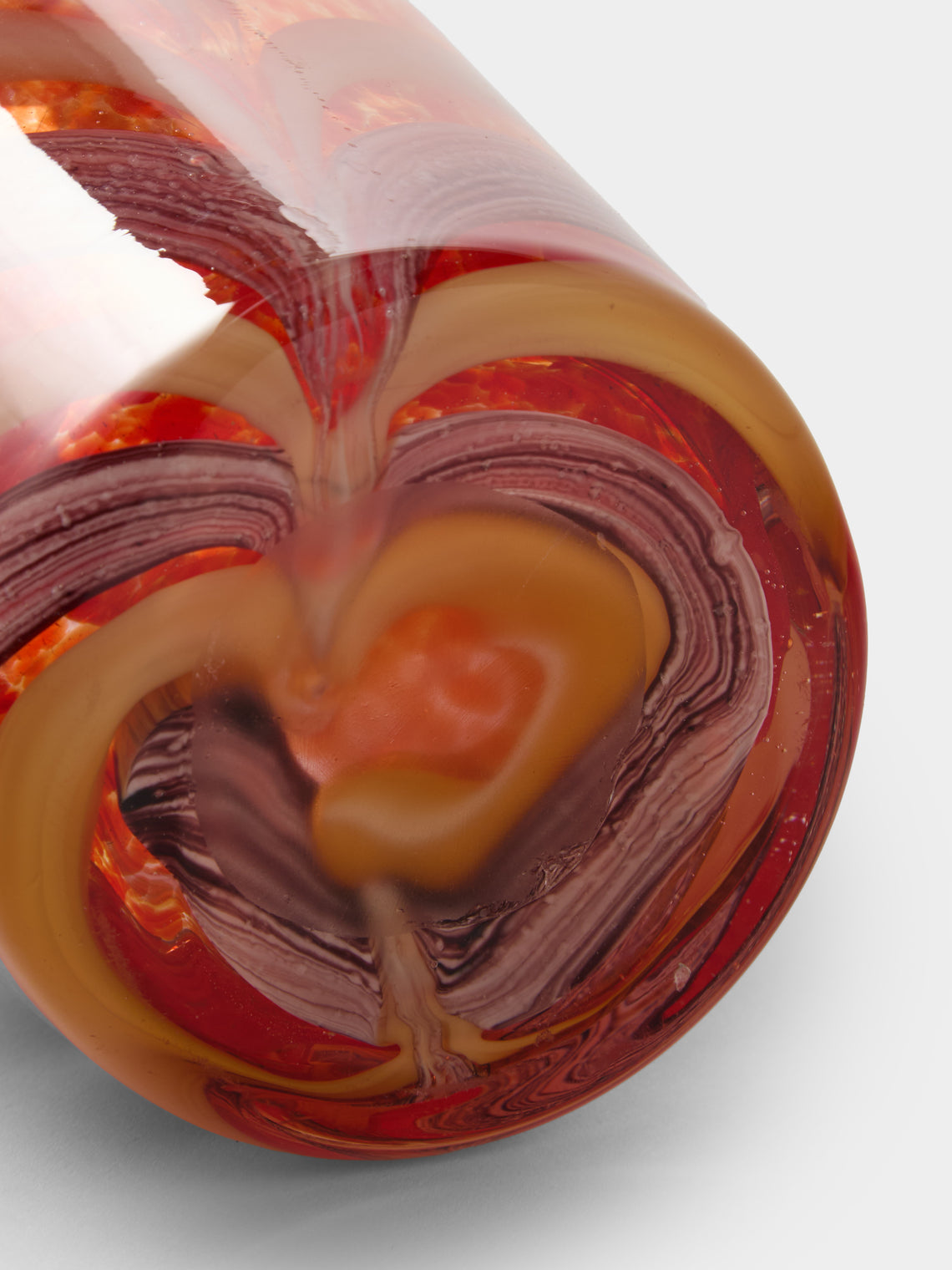 Antique and Vintage - 1960s Seguso Murano Glass Vase (12.5in/31.5cm) - Orange - ABASK