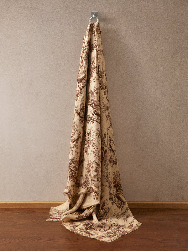 The House of Lyria - Linen Throw (75in/1.9m) - Beige - ABASK