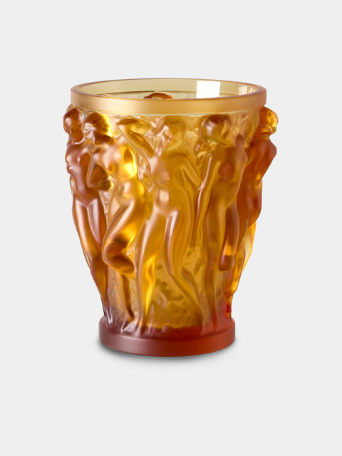 Lalique - Bacchantes Crystal Vase (10in/25cm) - Orange - ABASK - 