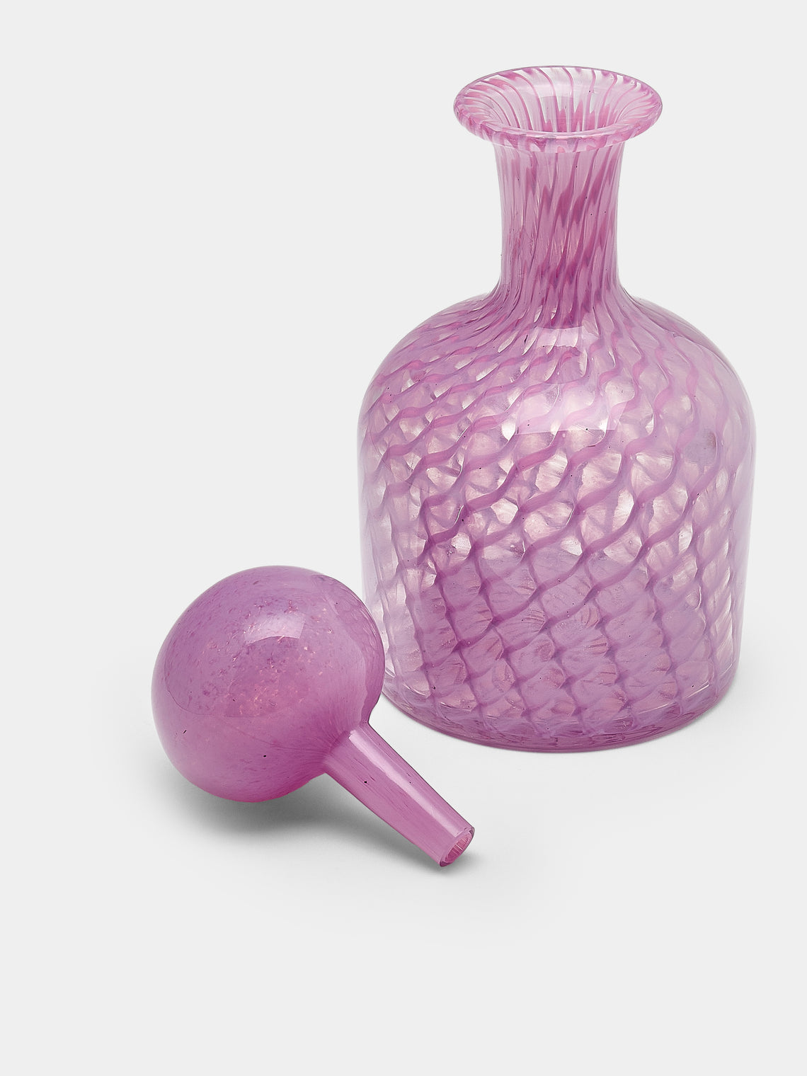 Antique and Vintage - 1950s Murano Glass Decanter - Pink - ABASK