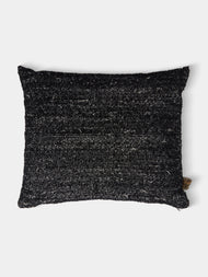The House of Lyria - Liccio Hand-Dyed Wool Cushion (27.5in/70cm) - Black - ABASK - 