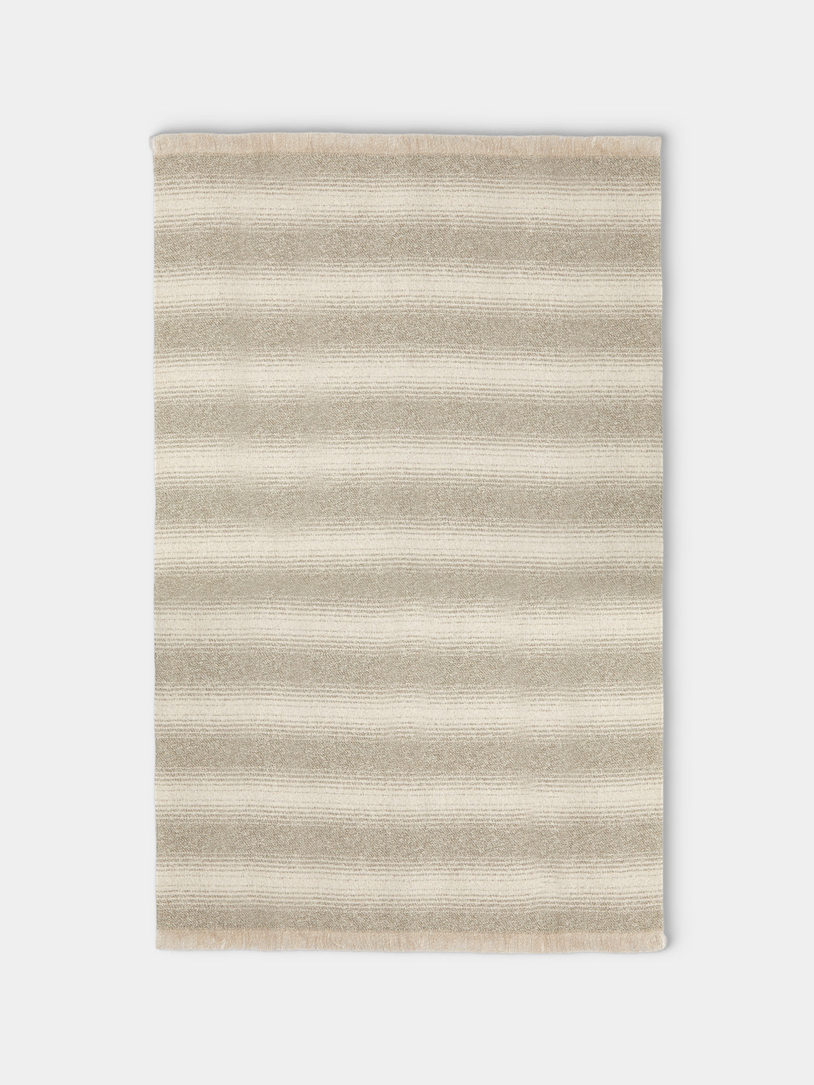 Johnstons of Elgin - Cashmere, Wool and Alpaca Ombré Blanket (79in/2m) - Cream - ABASK - 
