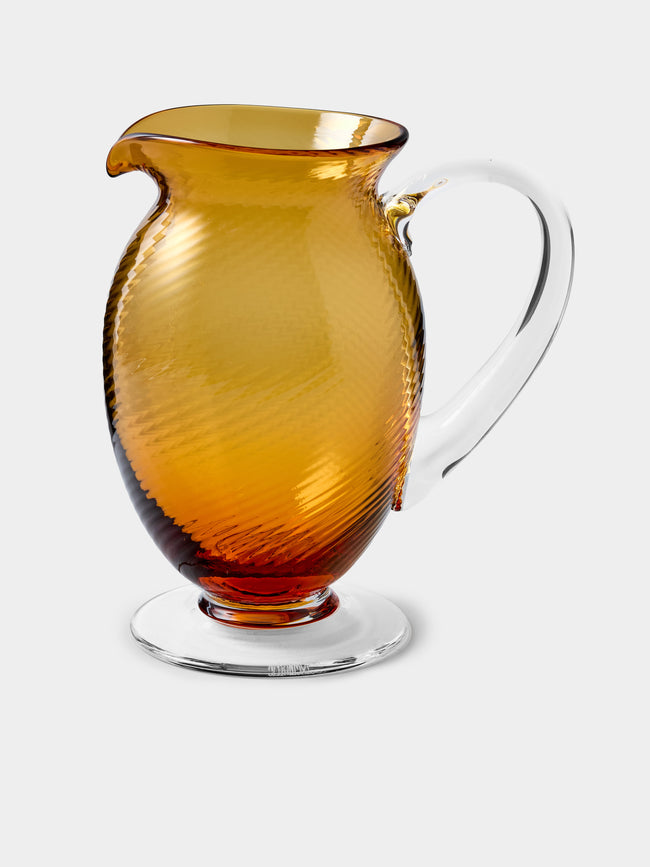 NasonMoretti - Twisted Ambra Hand-Blown Murano Glass Pitcher - Yellow - ABASK - 