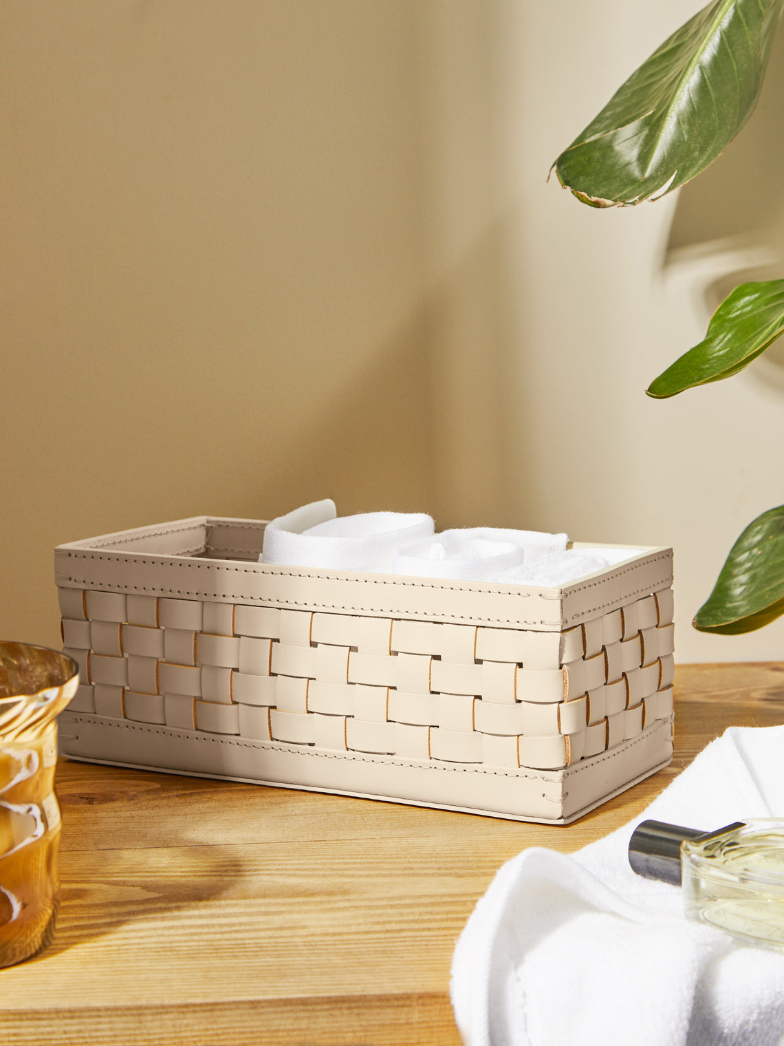 Riviere - Barcelona Water-Resistant Leather High Basket - Ivory - ABASK