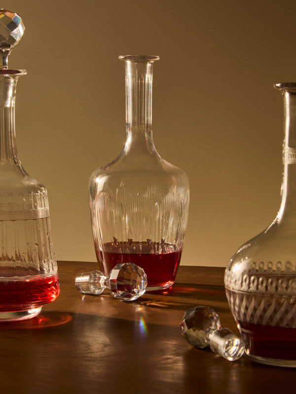 Antique and Vintage - Early-20th-Century Baccarat Richelieu Crystal Carafe - Clear - ABASK