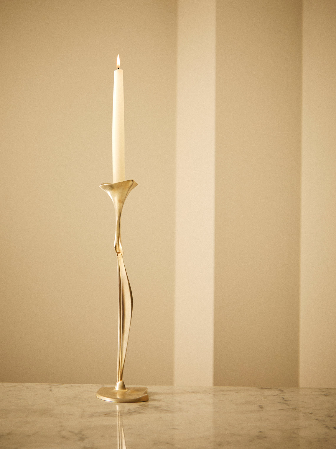 Shaha Raphael - Low Tide Fishbone Hand-Cast Brass Small Candelabra - Metallic - ABASK