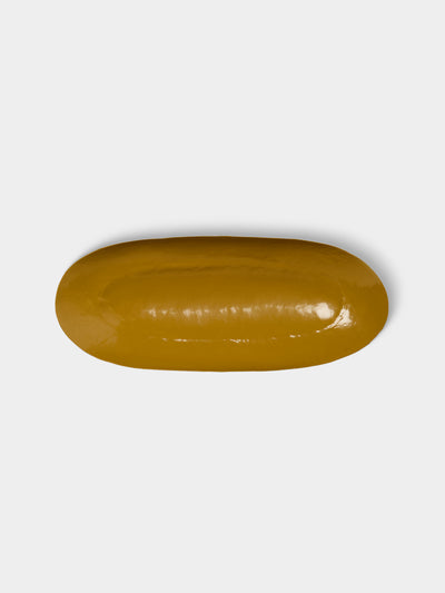 Huh Myoung Wook - Ottchil Copper Raised Platter (18.5in/47cm) - Yellow - ABASK - 
