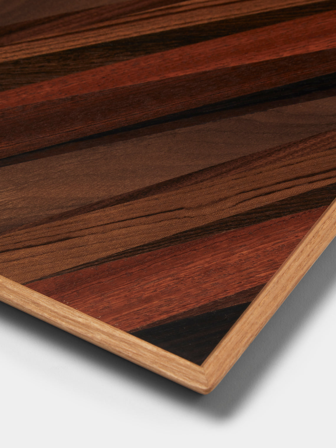 Mori Kougei - Poke Marquetry Wood Tray (15in/38.5cm) - Multiple - ABASK