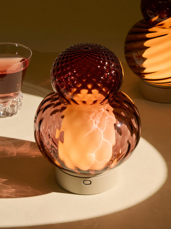 NasonMoretti - Bibendum Hand-Blown Murano Glass Portable Table Light - Pink - ABASK