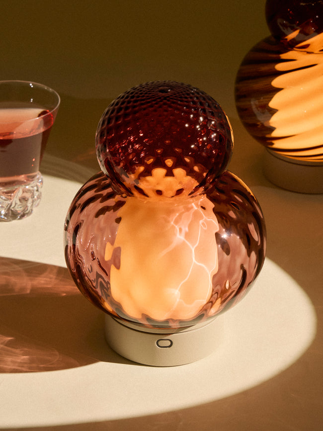 NasonMoretti - Bibendum Hand-Blown Murano Glass Portable Table Light - Pink - ABASK