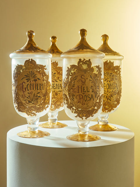 Antique and Vintage - 18th-Century Italian Glass Large Apothecary Jars (Set of 4) -  - ABASK
