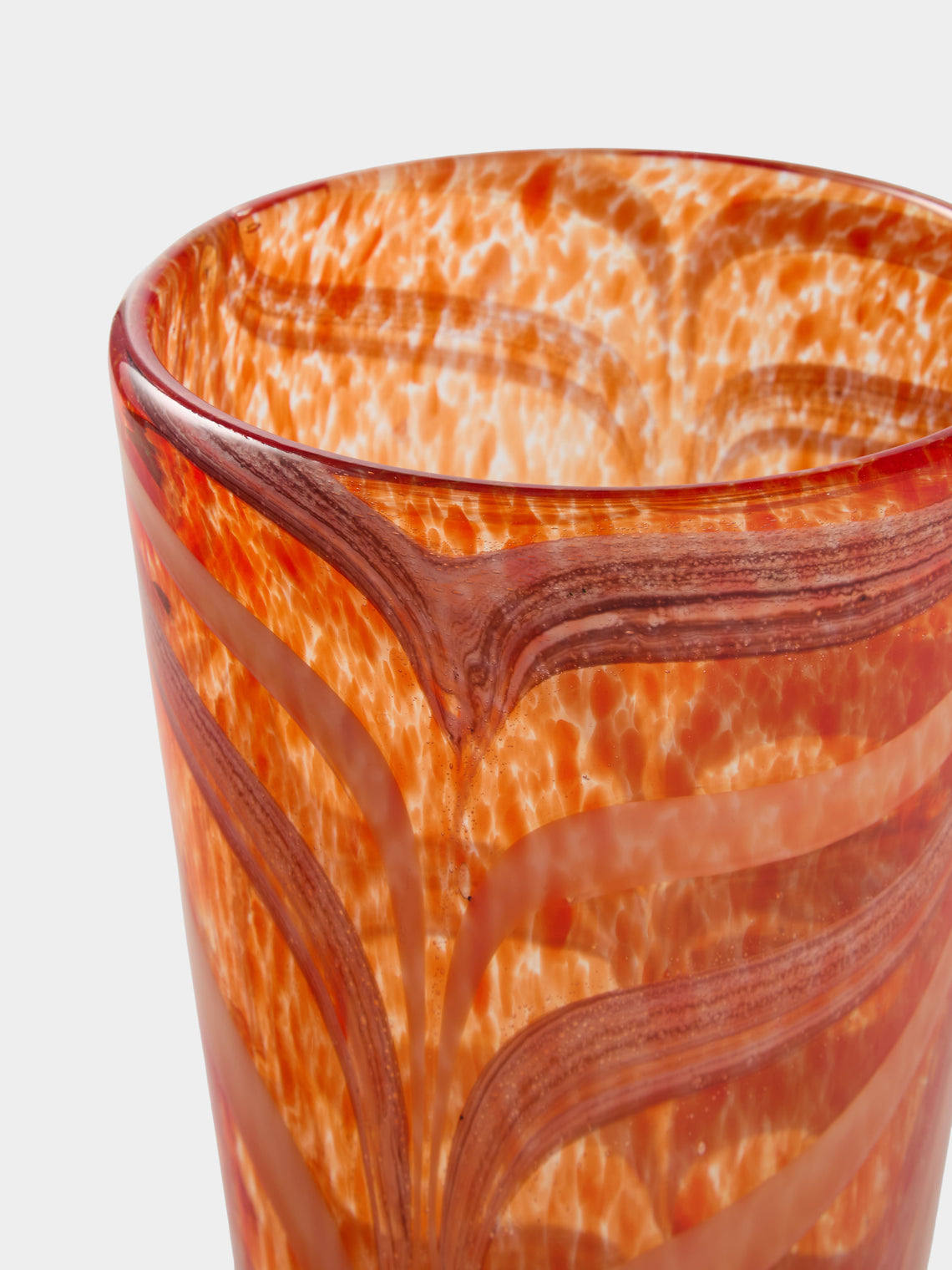 Antique and Vintage - 1960s Seguso Murano Glass Vase (12.5in/31.5cm) - Orange - ABASK