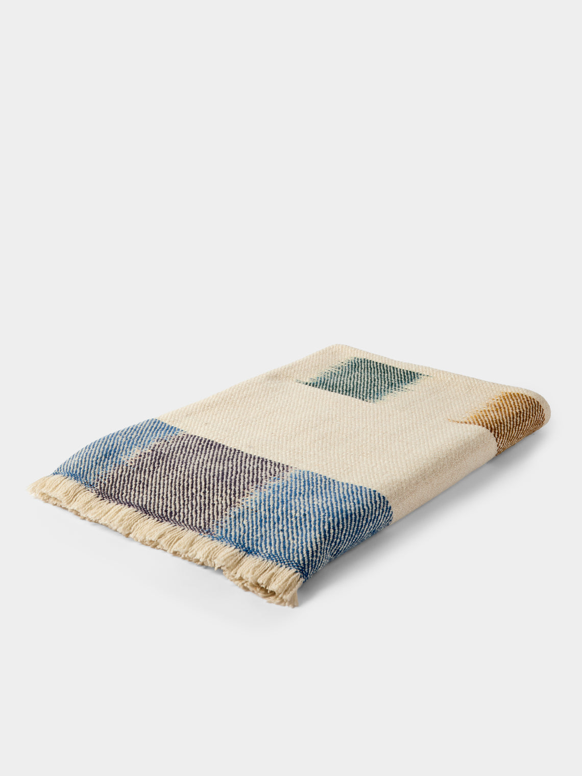 Me & K - Grid Ikat Cashmere Throw (67in/1.7m) - Multiple - ABASK